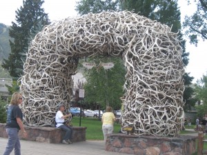 Antler Arch in Jackson, Wyoming